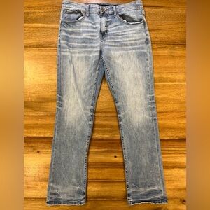 Buckle BKE Jake Men's Straight Leg Jeans 32x36 Medium Wash Faded Blue Denim EUC